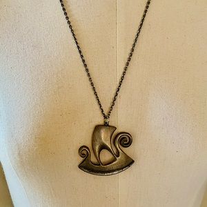 Vintage Viking ship necklace - R. Tennesmed